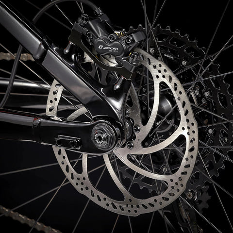 Hycline 4-piston e-bike hydraulic disc brake kit with 180mm rotor and Zoom HB-876 caliper on front fork