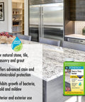 Heavy Duty Stone Sealer For Interior And Exterior Use, 1 Quart Water Based Sealer on kitchen counter