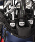 Golf Club Tube Holder for Golf Bags 1.25 Inch Black 14 Pack Durable Plastic Sleeves With Hard Reinforced Lip in use inside bag