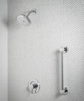 18 Inch Stainless Steel Bathroom Grab Bar Chrome Finish For Safety And Support Beefy Grip Modern Shower Bar For Seniors And Caregivers Supports Up To 500 Lbs When Stud Mounted