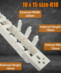 10 X 15 mm Inner Height By Width Drag Chain Cable Carrier Track With Outer Side Open 1 Meter White PA66 Nylon for CNC