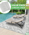2 Pack Waterproof Outdoor Chaise Lounge Covers For Patio Furniture Heavy Duty Clear Plastic Protectors For Lounge Chairs Reusable Rain Dust Stain Shield Fits 84 X 32 X 32 Inches covering poolside chairs
