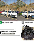 Comparison of distortion effects; left image shows clear lines with 16MP Autofocus USB Camera Module With 4K UVC USB 2.0, 68 Degree Mini Lens IMX298 For Computer, Laptop, And PC, Dope Industrial Lightburn Embedded Webcam Board For Pro Grade High Quality Video Capture; right image shows distortion.