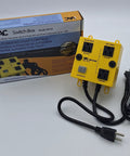 Certified Safe Wall Switch Box Utilizing Legit UL And CSA Ratings For Smooth Auto Off And On Modes Providing Dead Reliable Home Circuit Control And Super Chill Zero Hassle Setup with connectors and label visible.
