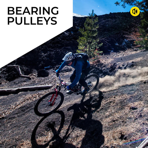 Mountain biker using 8 Speed X Wide Rear Derailleur For Mountain Biking Non Direct Mount MTB Hanger With Sealed Bearing Pulleys