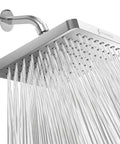 High Pressure Rain Shower Head Upgrade to Boost Your Shower Game, Easy Tool Free Install, Adjustable 8 Inch Square Chrome Rainfall Head