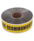 Detectable Underground Line Tape for Buried Utilities in Yellow Caution Buried Communication Line Below Legend 1000 ft, 3-inch wide