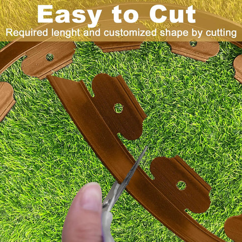 Pro Grade Landscape Edging Kit 33 Foot Long By 4 Inch High Flexible Plastic No Dig Border With 30 Spikes Easy Cut On Grass