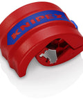 BiX Pipe Cutter For 3/4 Inch To 2 Inch Pipes With 3/32 Inch Wall Thickness, red and blue reversible blade head.