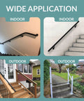 Outdoor Aluminum Handrail Kit For Stairs Decks And Porches Cut To Fit One And A Half Inch Round White Rail Wall Or Post Mount