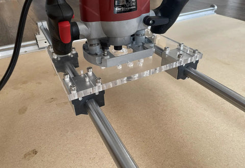 Heavy Duty Wood Router Sled Flattening Mill Jig For Large Slabs Up To 1500x1500mm in action on wood surface