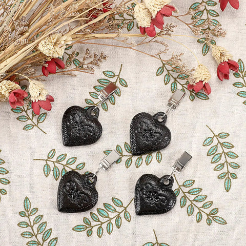 Set Of 4 Cast Iron Heart Shaped Tablecloth Weights Clips Heavy Duty Windproof Clips For Outdoor Patio Garden Picnic