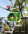 Ultra Slick Arborist Throw Line Kit With 164ft High Strength Rope Reinforced Throw Weight in use for various tree tasks