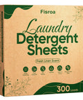 Box of Travel Laundry Detergent Sheets Pre Measured Plastic Free Washer Strips, 300 Loads, Fresh Linen Scent.