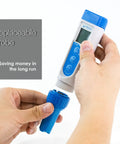 Waterproof EC60 Pocket Conductivity Tester Kit With Replaceable Platinum Black Sensor, Easy EC TDS Salinity Switch on handheld probe