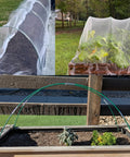 40 Piece Fiberglass Greenhouse Hoops Kit For Raised Beds With Ground Stakes Connectors And Clips DIY Grow Tunnel Kit in use