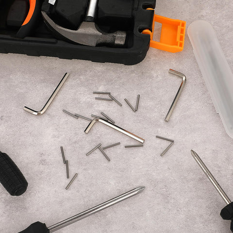 Spring Hinge Tension Pin Replacement Kit With 20 Stainless Steel Shelf Pins And 4 Hex Wrenches for garage door hinges.