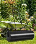 Heavy Duty Steel Lawn Roller 17 Gallon Push Pull Sod Roller Water And Sand Filled 36 By 12 Inch for lawn leveling and seeding