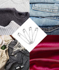 Industrial Strength Heavy Duty 500 Pack Safety Pins 38mm 1.5 Inch Nickel Plated Silver Metal Pins with various fabrics