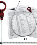 Pro Grade Transmission Fluid Dipstick Tool For Chrysler Jeep Dodge VW Cars And SUVs with instructions, cap, and O-ring