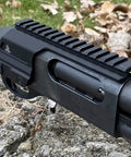 12 Gauge Optic Mount For Shotguns With Full Length Picatinny Rail And Bead Sight Access Removable 4 Shell Carrier Matte Black