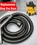 Shop Vac Compatible Replacement Hose Kit for Ridgid Style Vacuums with deluxe crush-resistant flexible hose and attachments
