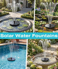 Sun Powered Solar Fountain Pump For Bird Bath Garden Pond Outdoor Patio 2026 Upgrade with high-efficiency panel in action.