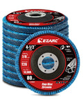 Stack of Beefy 80 Grit Zirconia Flap Discs Type 29, 4 1/2 X 7/8 Inch for metal grinding