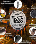 Must Have On The Job Multipurpose Full Brim Hard Hat Clips And Hooks For Headlamps And Safety Goggles 2 In 1 Helmet Accessory