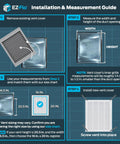 Installation guide for 16 x 20 Inch Return Air Vent Cover For Wall Or Ceiling With Hinged Panel Solid Steel Grille Built To Last.