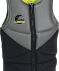 Team Comp Neoprene Vest For Men Medium 36 To 40 Inch Black And Grey Water Sports Gear front view