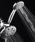 Premium 6 Inch High Pressure Three Way Rainfall Shower Combo With Dope Rain Head And Six Setting Handheld Use Separately Or Together