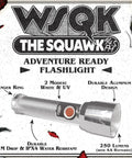 Stranger Things Squawk Dope Retro LED Flashlight With UV and Bright Modes for Camping, metal body, 250 lumens, aluminum design