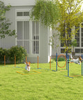 Pro Grade Dog Agility Gear Kit For Backyard Training With Weave Poles, Pause Box, Adjustable Hurdle, Jumping Ring, And Toy Balls