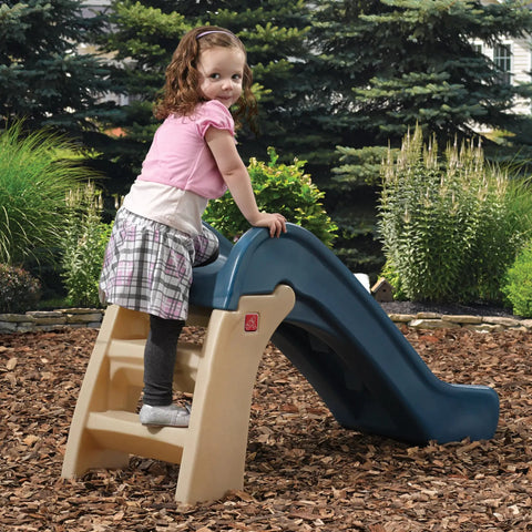 Child climbing Play And Fold Junior Slide For Toddlers 1.5 To 4 Years Old Indoor Outdoor Backyard Playground Set With Easy Grip