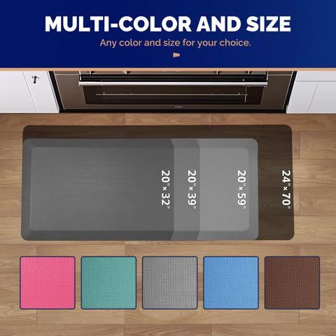 Ultra Thick Anti Fatigue Standing Desk Mat For Home And Office 0.9 Inch Thick Ergonomic Memory Foam Cushion All Day Comfort For Your Feet Knees Back 20 X 39 Inches Gray