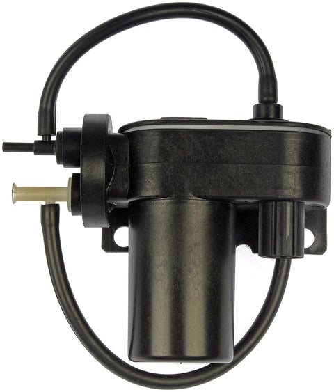 Dorman 904-214 vacuum pump for select Dodge and Ford models; black plastic unit with tubing