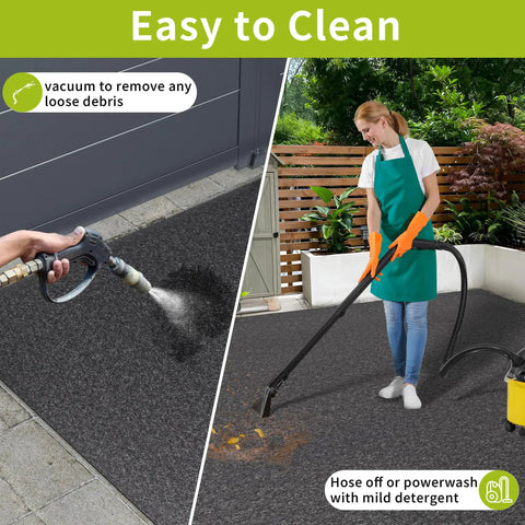Oil Spill Mat For Garage Floor Under Car 96 By 48 Inches Absorbent With Waterproof Backing in outdoor cleaning demonstration
