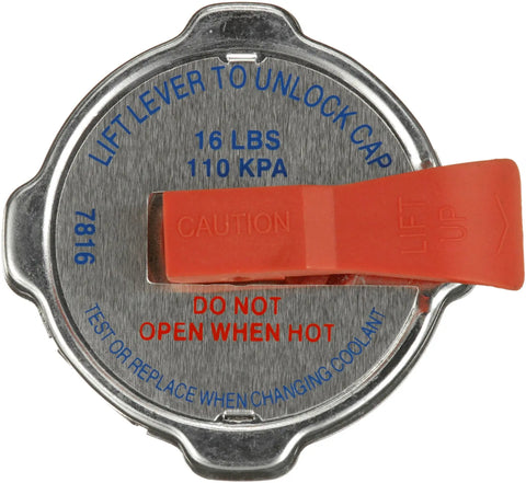 Safety Release Rad Cap With Lever For Precise Pressure Control, Rad Cap Compatible With Or Without Coolant Recovery Systems