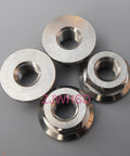 4pcs titanium hex flange nuts with 10-24 internal threads