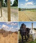 Heavy Duty Farm Fence 4Ft By 164Ft Galvanized Hog Wire Fence For Livestock Yard Cattle Sheep Goat Protection Zinc Coated 14 Gauge Steel Wire Twisted Weave Construction