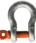Beefy Alloy Anchor Shackle With Galvanized Screw Pin For Heavy Duty Lifting And Rigging, 12.5 Ton Working Load Limit, 1 Inch Size