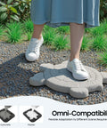 Using Turtle Shaped Stepping Stone Mold For Concrete Paths Reusable ABS Paver Mold With Realistic Shell Texture in garden