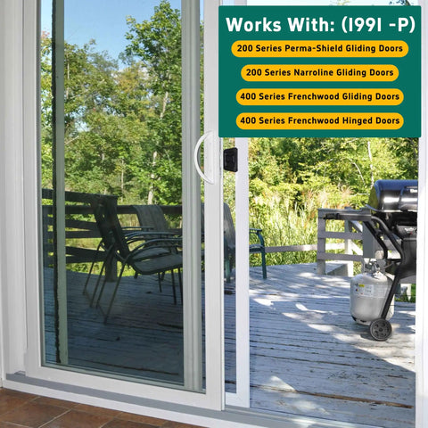 Four Pack Sliding Screen Door Roller Assembly With 1-1/4 Inch Concave Nylon Wheels for Andersen models on patio door.