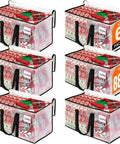 Heavy Duty Clear Moving Bags With Reinforced Handles And Double Zippers, Large Storage Totes For Moving And Packing, 6 pack