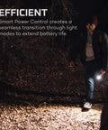 Person hiking at night using DaVinci 3500 Lumen Rechargeable Handheld Flashlight With Power Bank Built In USB Type C Charging Waterproof EDC Light