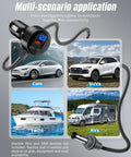Straight Shot Car Power Adapter For Mini Internet Setup With Ten Foot Thick Copper Cable Plugs Right Into 12 To 24 Volt Vehicle Jack No Inverter Bloat 60w Usb C Quick Charge For Road Trips, shown in multi-scenario use with vehicles.