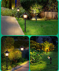 8 Pack Low Voltage Landscape Lights Kit With 6 Pathway Lights And 2 Spotlights, 12V Outdoor Aluminum Landscape Lighting for gardens