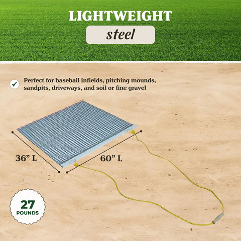 Heavy Duty 3x5 Foot Drag Mat For ATV UTV And Lawn Tractor Leveling Field Surface With Zinc And Steel Mesh Built Tough