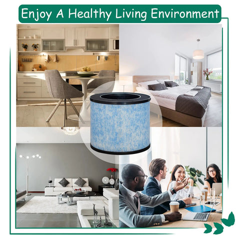 Replacement F100 Filter For Instant AP100 Small Air Purifier With H13 True HEPA in various room settings